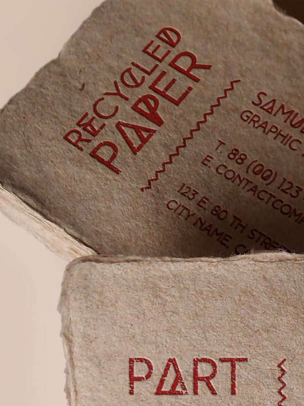 Recycled Paper Business Card - Görsel 2
